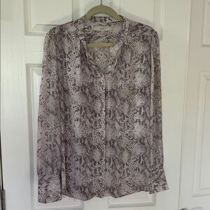 LOFT Women's Snake Print Blouse
